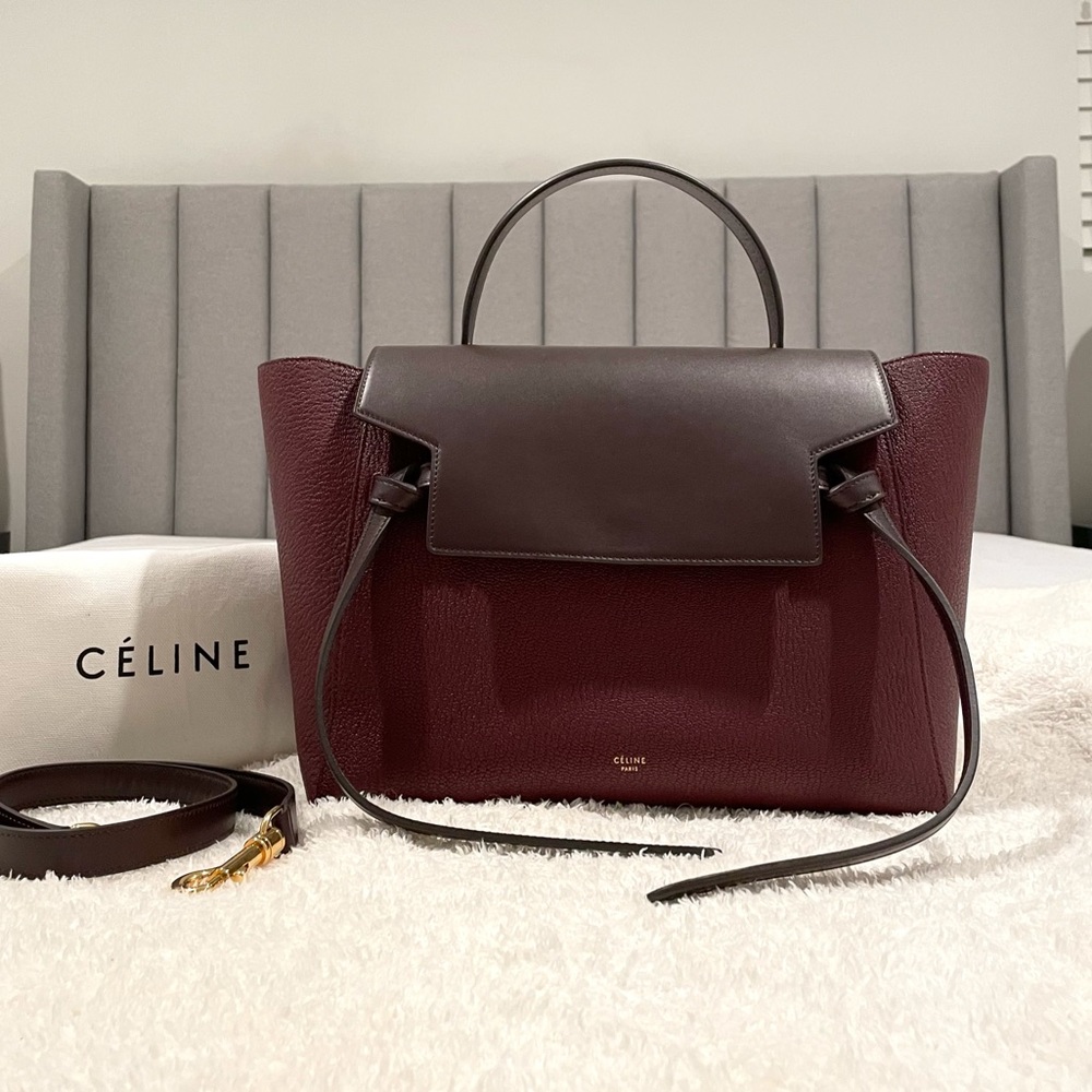 Celine Burgundy Mini Leather Belt Bag *Pristine!*